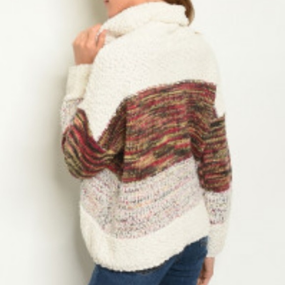 Beautiful Vines Multicolor Ivory Chunky Sweater - Picture 2 of 3